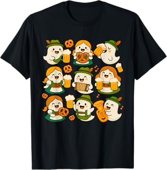 Oktoberfest Prost Ghost Drinking Oktoberfest Beer Pocket T-Shirt