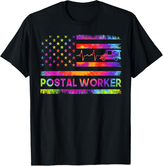 Postal Worker Vintage USA American Flag US Postal Service T-Shirt