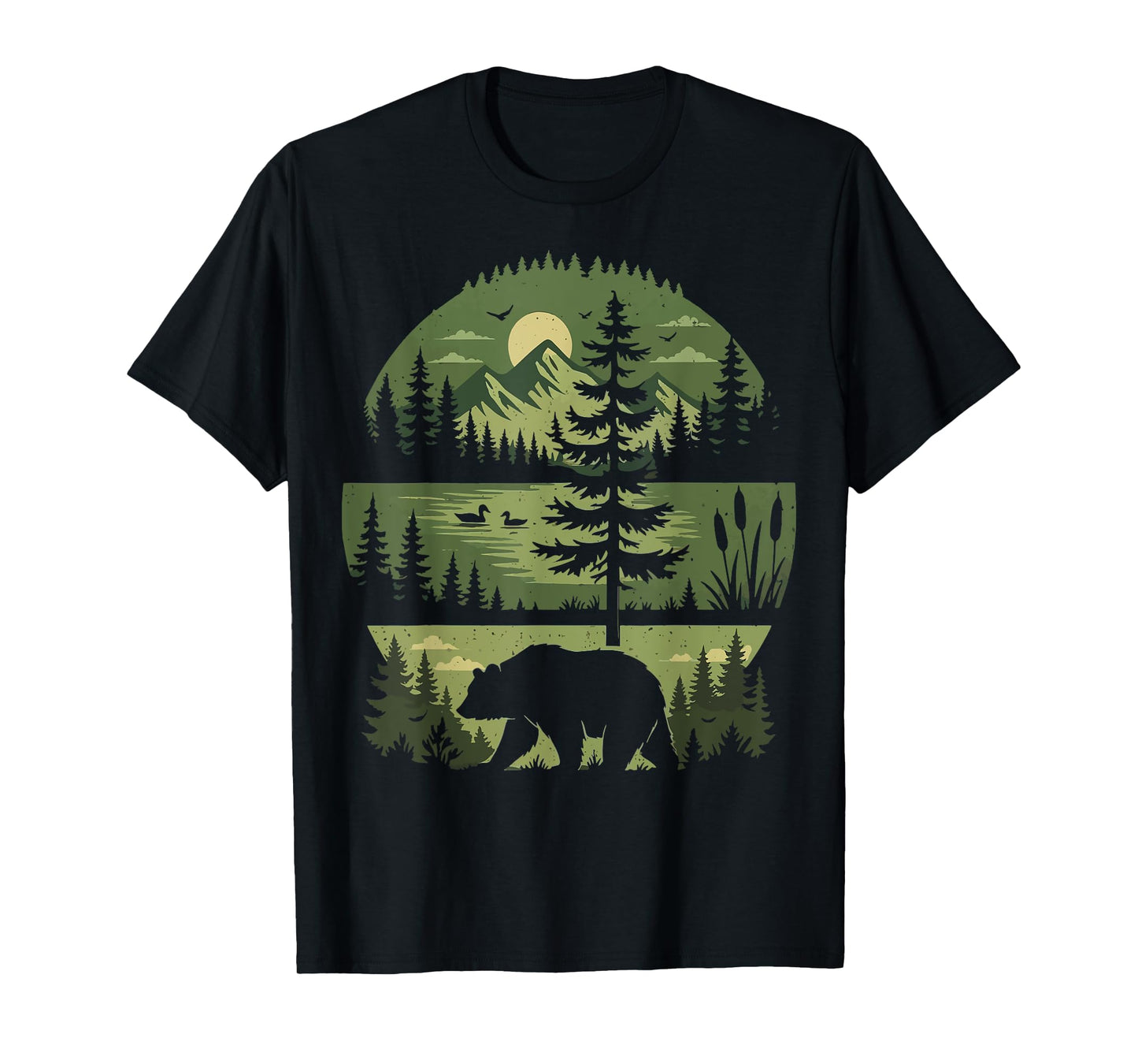 Forest Retro Nature Wildlife Outdoor T-Shirt