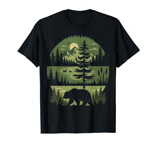 Forest Retro Nature Wildlife Outdoor T-Shirt
