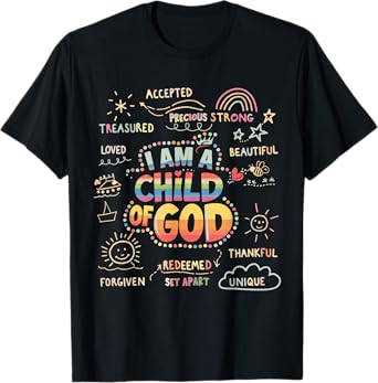 I am a Child of God Christian Retro Jesus Faith Design Gifts T-Shirt