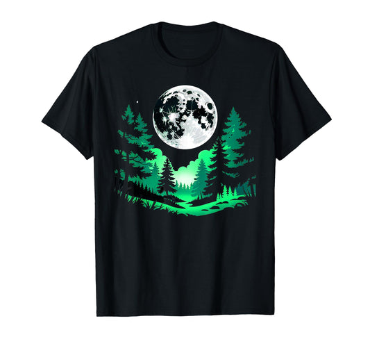Trees Wildlife Nature Vintage Forest Retro Outdoor Graphic T-Shirt