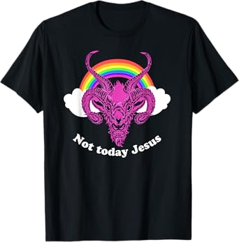 "Not Today Jesus" Goth/Grunge Clothing Hail Satan T-Shirt