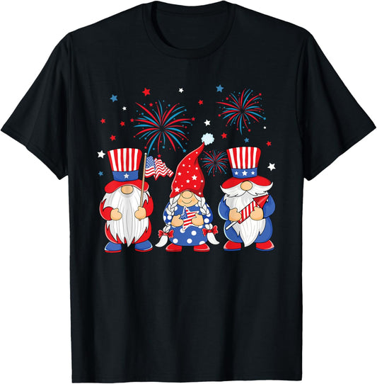 4th Of July Gnome Independence Day American Patriotic Gnomes T-Shirt