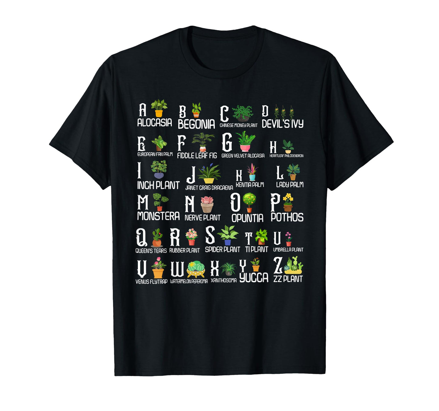 Plant Alphabet ABC Back To School Teacher Educational T-Shirt