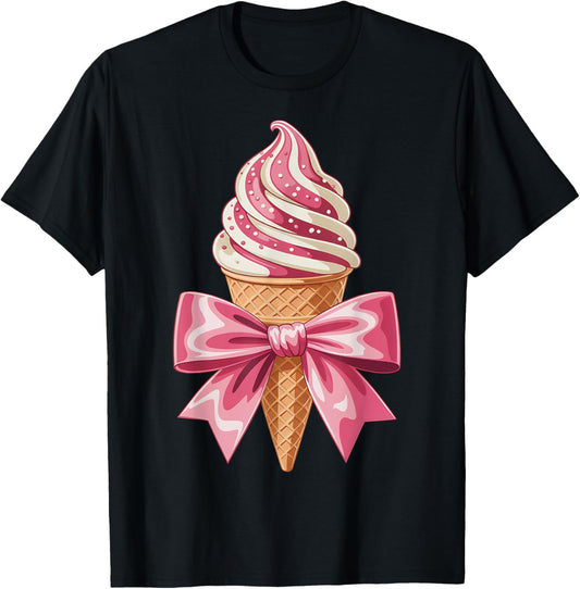 Coquette Bow Ice Cream T-Shirt