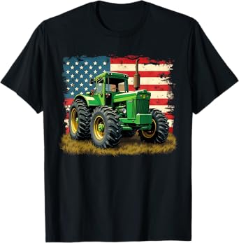 Agriculture Farm Tractor USA Flag tractor American farm USA T-Shirt