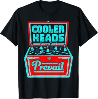 Beer Lover Men Dad Cooler Heads Prevail T-Shirt