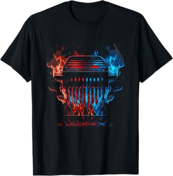 Smoker Flames Father'S Day Grill Master Dad Retro Grill T-Shirt