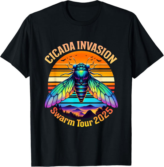 Cicada Brood XIV Summer Cicadas Swarm Tour 2025 T-Shirt