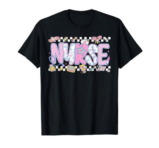 RN Nurse Floral Print Registered Nurse Nursing School Women T-Shirt