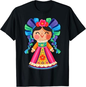 Muñeca María Lele Tradicional Mexicana Otomi Típica T-Shirt