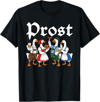 Funny & Silly Drinking Goose Bavarian Oktoberfest Men Women T-Shirt