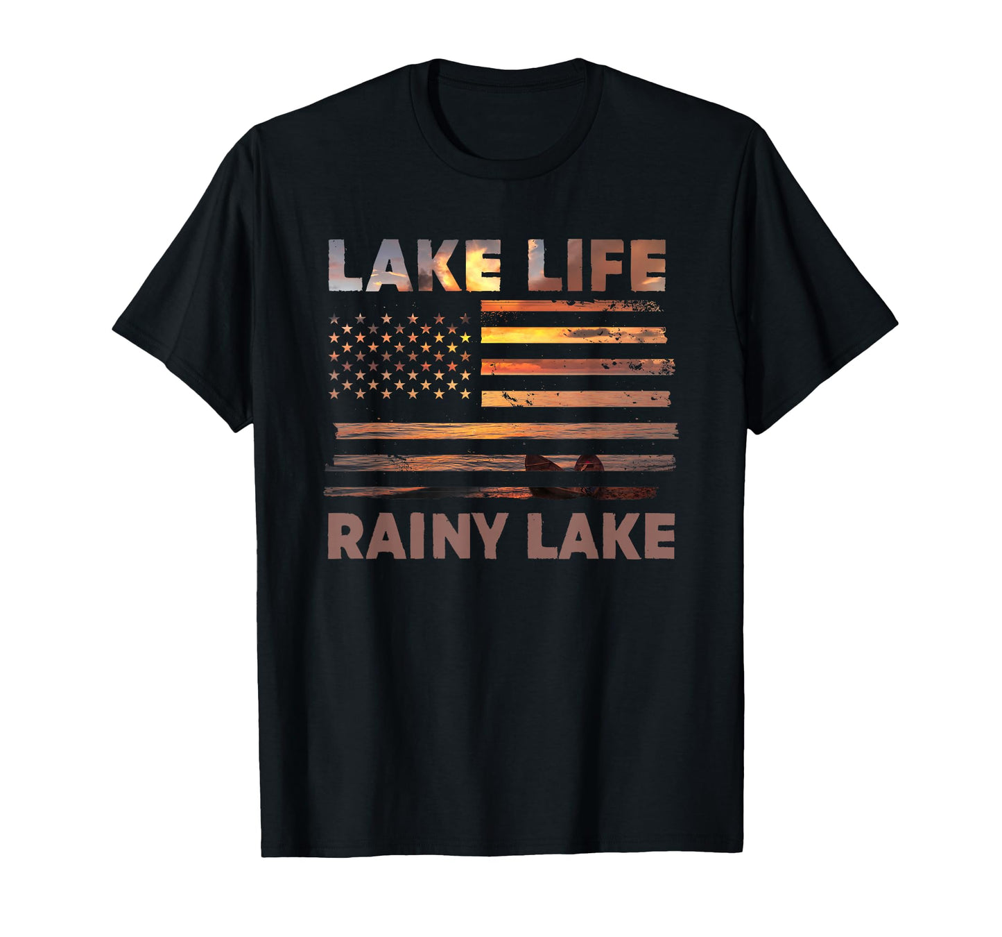 Lake Life Rainy Lake Scenic Outdoor Adventure T-Shirt