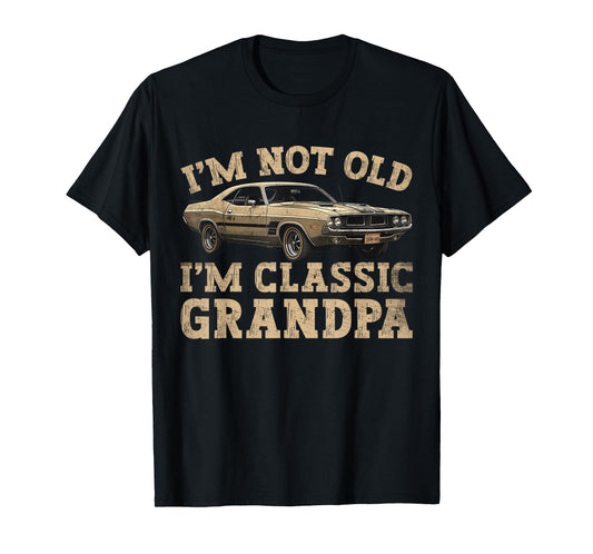 Funny Grandpa Classic Car Graphic for Grandpa on fathers day T-Shirt