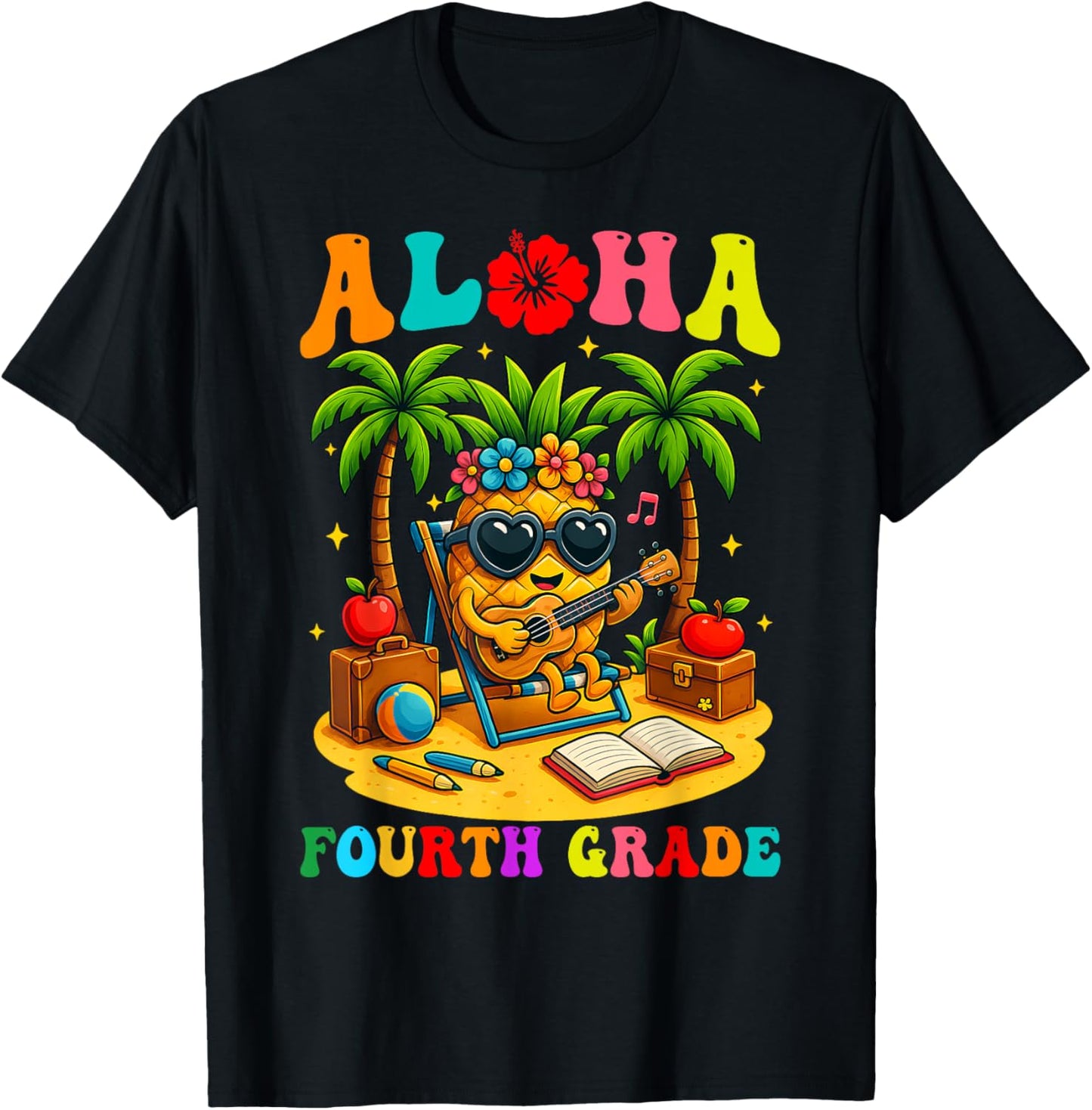 Aloha 4th Grade First Day Student Girls T-Shirt by TeeBrew