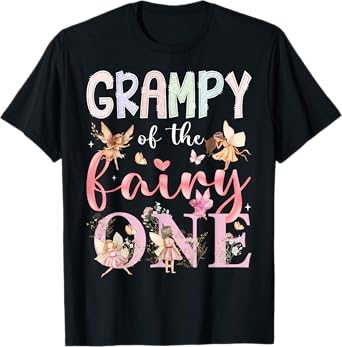 Grampy Of The Fairy One 1St Birthday Girl Fairytale T-Shirt