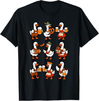 Silly Goose German Octoberfest Beer Prost Drinking Tee T-Shirt