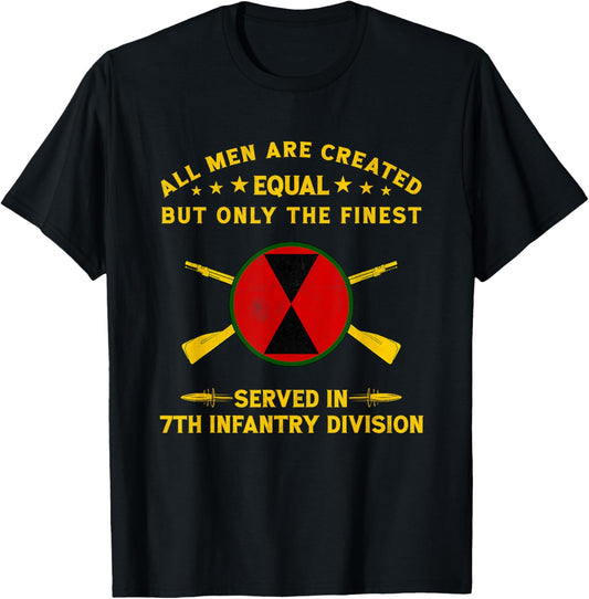 7th Infantry Division Veteran Fort Ord Fort Lewis Gift Tee T-shirt