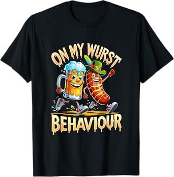 Beer Lover Outfit Oktoberfest Sausage Funny German T-Shirt