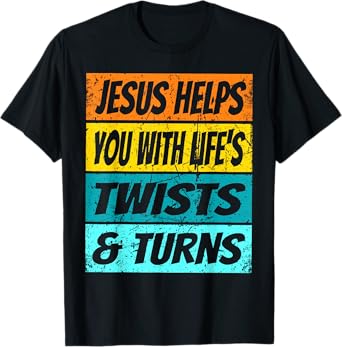 Retro Jesus Helps You With Life's Twists And Turns VBS 2023 T-Shirt