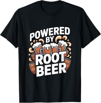 Powered by Root Beer Bubble Fun Mugs T-Shirt