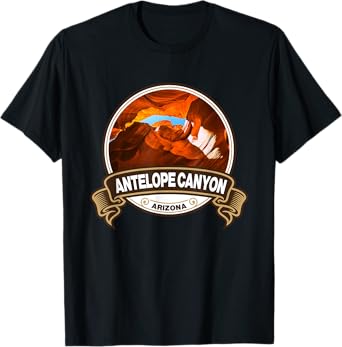 Antelope Canyon Arizona Landmark Badge Vintage T-Shirt