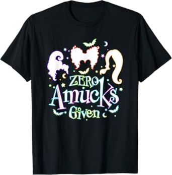 Funny Zero Amucks Given Halloween Spooky Witch Season Outfit T-Shirt