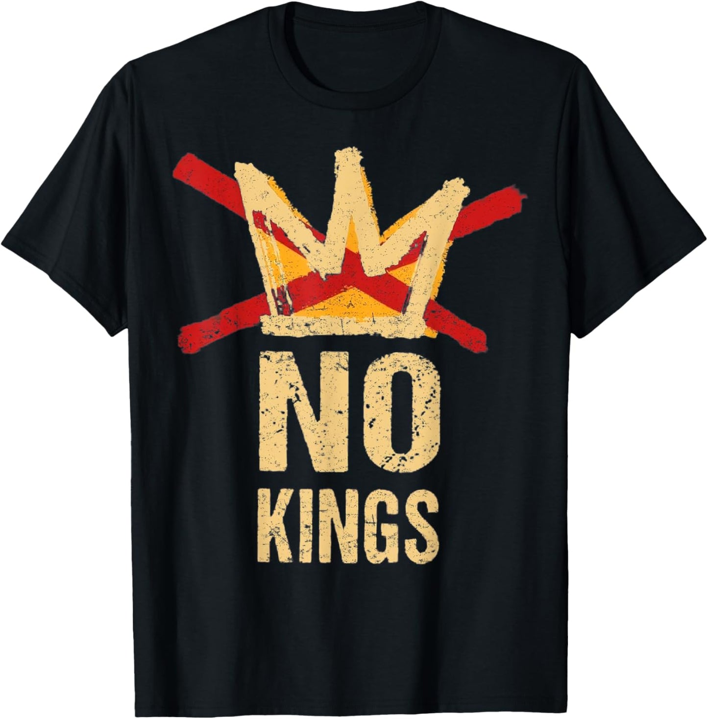 No Kings In America Pro Democracy Anti Monarchy Oligarchy T-Shirt
