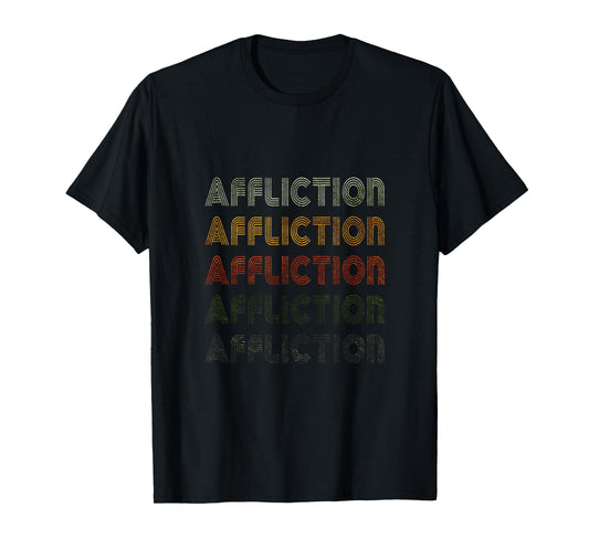 Love Heart Affliction Tee Grunge Vintage Style Black T-Shirt