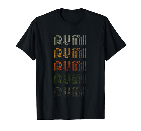 Love Heart Rumi Tee Grunge Vintage Style Black Rumi T-Shirt