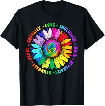 Gay Pride LGBT Kindness Peace Equality Love Hope Diversity T-Shirt
