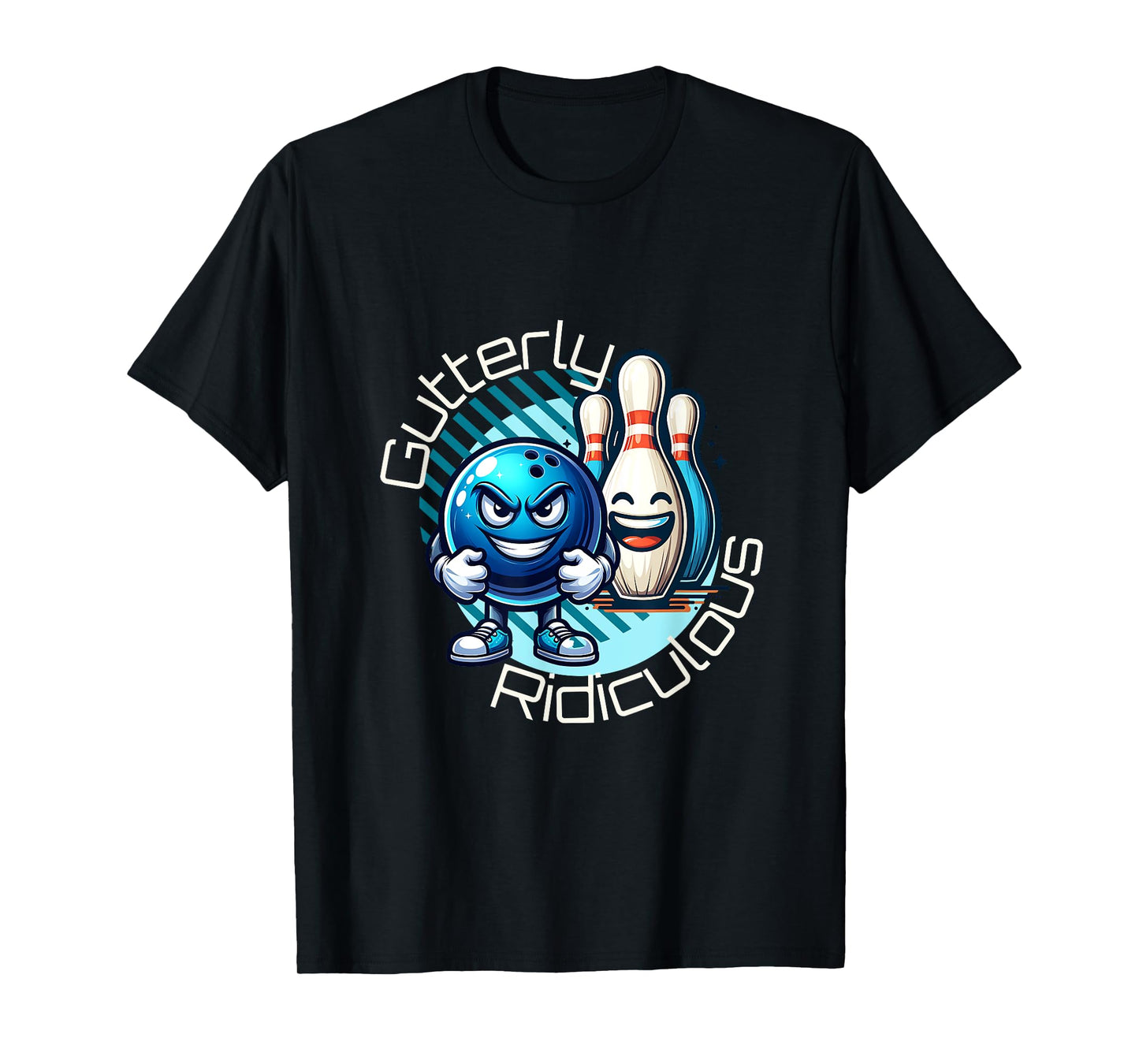 Gutterly Ridiculous Cartoon Bowling T-Shirt