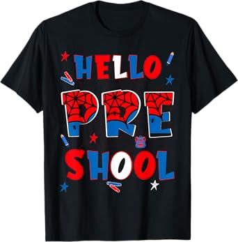 Hello Preschool Squad Spider Back To School Preschool T-Shirt