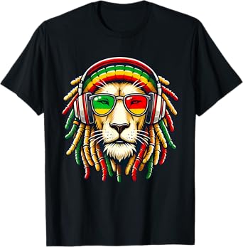 Rasta Reggae Music Lion Jamaica T-Shirt