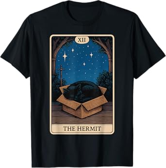 The Hermit Cat Tarot Card T-Shirt