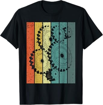 Mechanical Engineer Funny Retro Cogs Engineering Gear T-Shirt