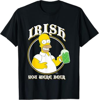 The Simpsons St. Patrick's Day Homer Irish You Were Beer T-Shirt