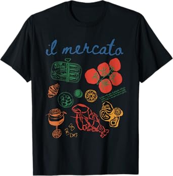 Italian Market Sardines Tinned Fish Coast Tomato Girl Summer T-Shirt