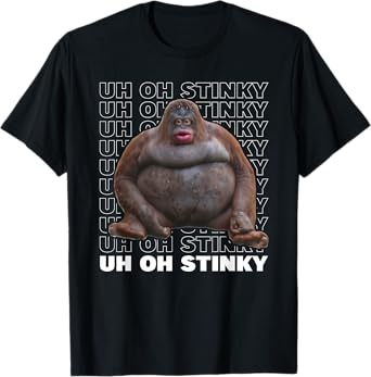 Uh Oh Stinky Poop Funny Monkey Dank Memes Le Monke Orangutan T-Shirt