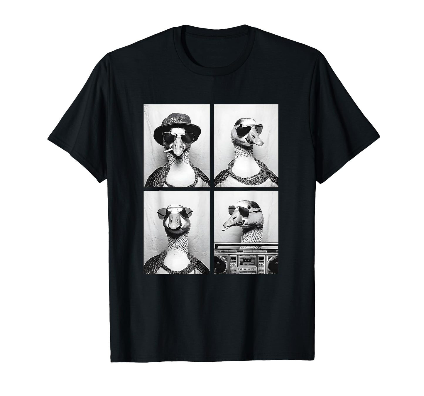 Funny Gangster Goose Hip Hop Street Urban Animals Geese Meme T-Shirt