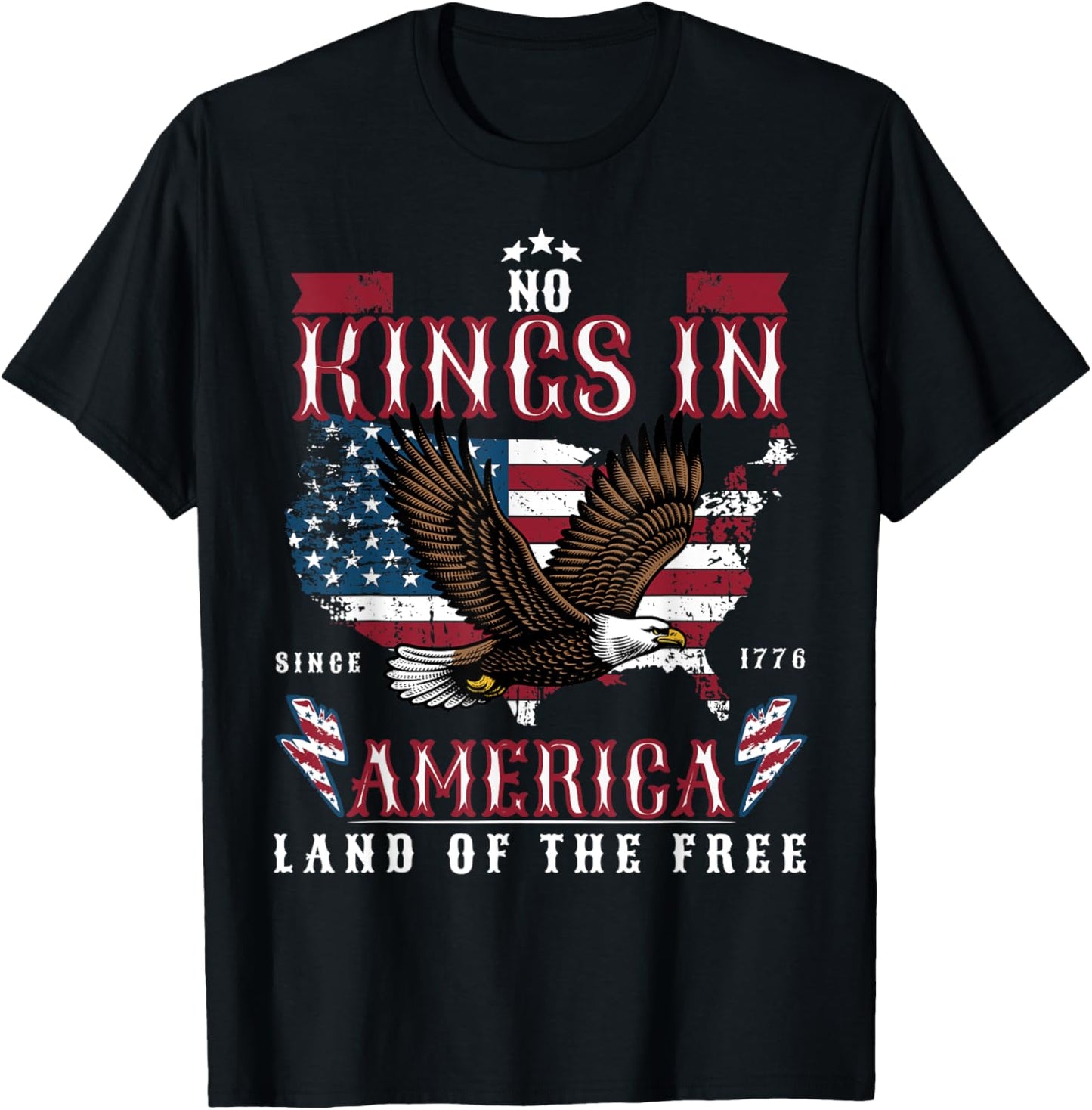 Patriotic Pro-democracy Protest June 14 No Kings In America T-shirt