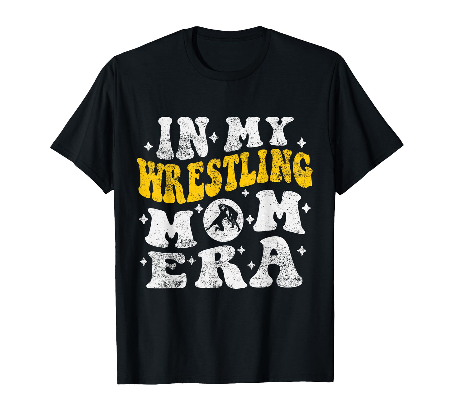 In My Wrestling Mom Era Funny Wrestler Wrestling Groovy T-Shirt