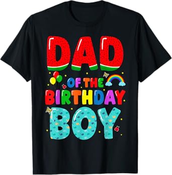 Dad Of The Birthday Boy Funny Birthday Family Matching Party T-Shirt