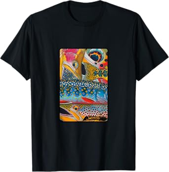 Trout Confetti Series 4 T-Shirt Derek DeYoung Fishing Gift T-Shirt
