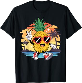 Pineapple Summer Vacation Beach Tropical Hawaiian T-Shirt