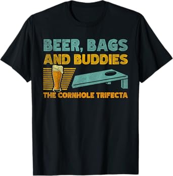 Beer Bags And Buddies The Cornhole Trifecta Bean Bag Gamer T-Shirt