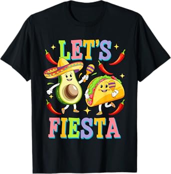 Let's Fiesta Shirt Mexican Men Women Kids Cinco De Mayo T-Shirt