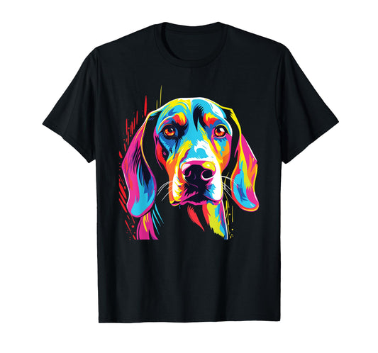 Watercolor Colorful Treeing Walker Coonhound Dog T-Shirt for Men Women Girls Kids