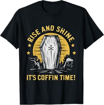 Rising Coffin Humor Funny Casket Funeral Horror Costume T-Shirt